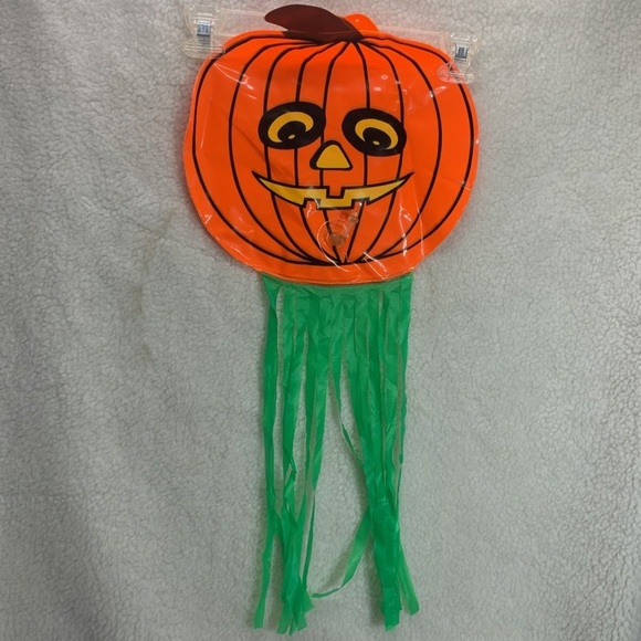 Inflatable Pumpkin with Streamers  30" vintage Kmart new open box - Picture 2 of 11